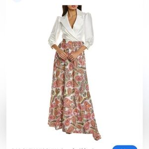 Elegant Paisley Maxi Dress Badgley Mischka